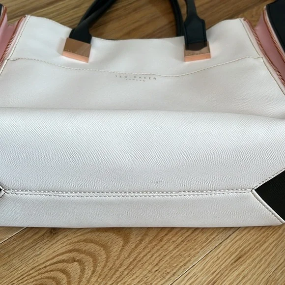 Ted Baker Crosshatch Leyah Shopper Tote bag Pink & Black - Picture 15 of 17